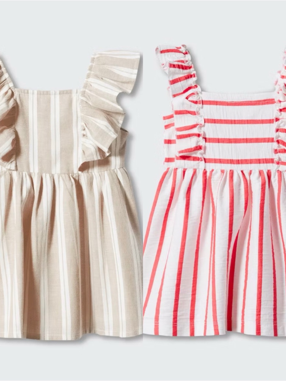 Mango Striped Ruffle Strap Sundress Bundle size 3/4